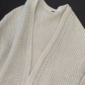 Free People Nightingale Gray Knit Cardigan Slouchy Boho Medium